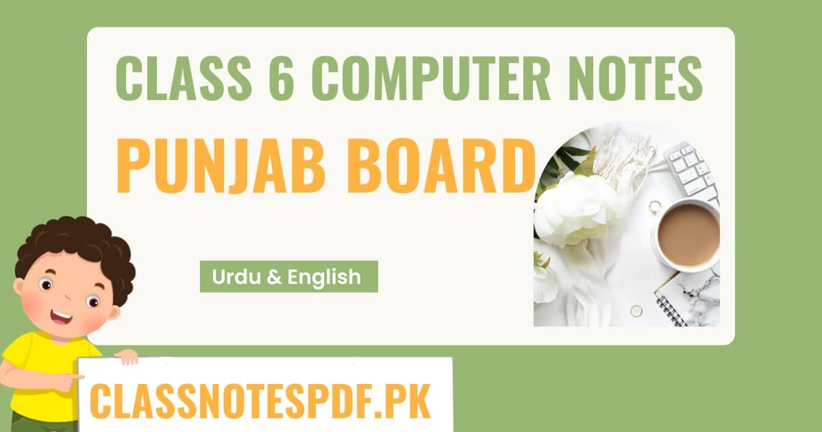 6th Class Computer Notes for Punjab Board